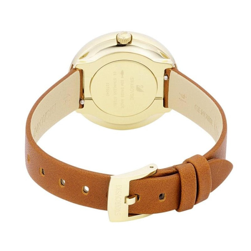 Swarovski Crystalline Pure White Dial Brown Leather Strap Watch for Women - 5275040 Watches Swarovski   