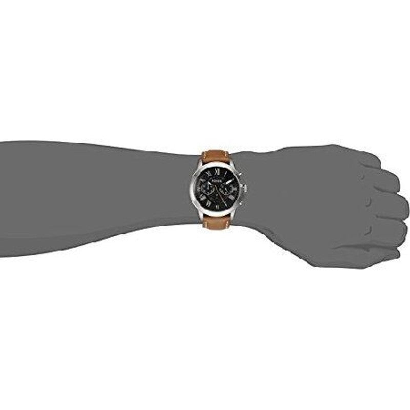 Fossil Grant Chronograph Green Dial Brown Leather Strap Watch for Men - FS4918 Watches Fossil   