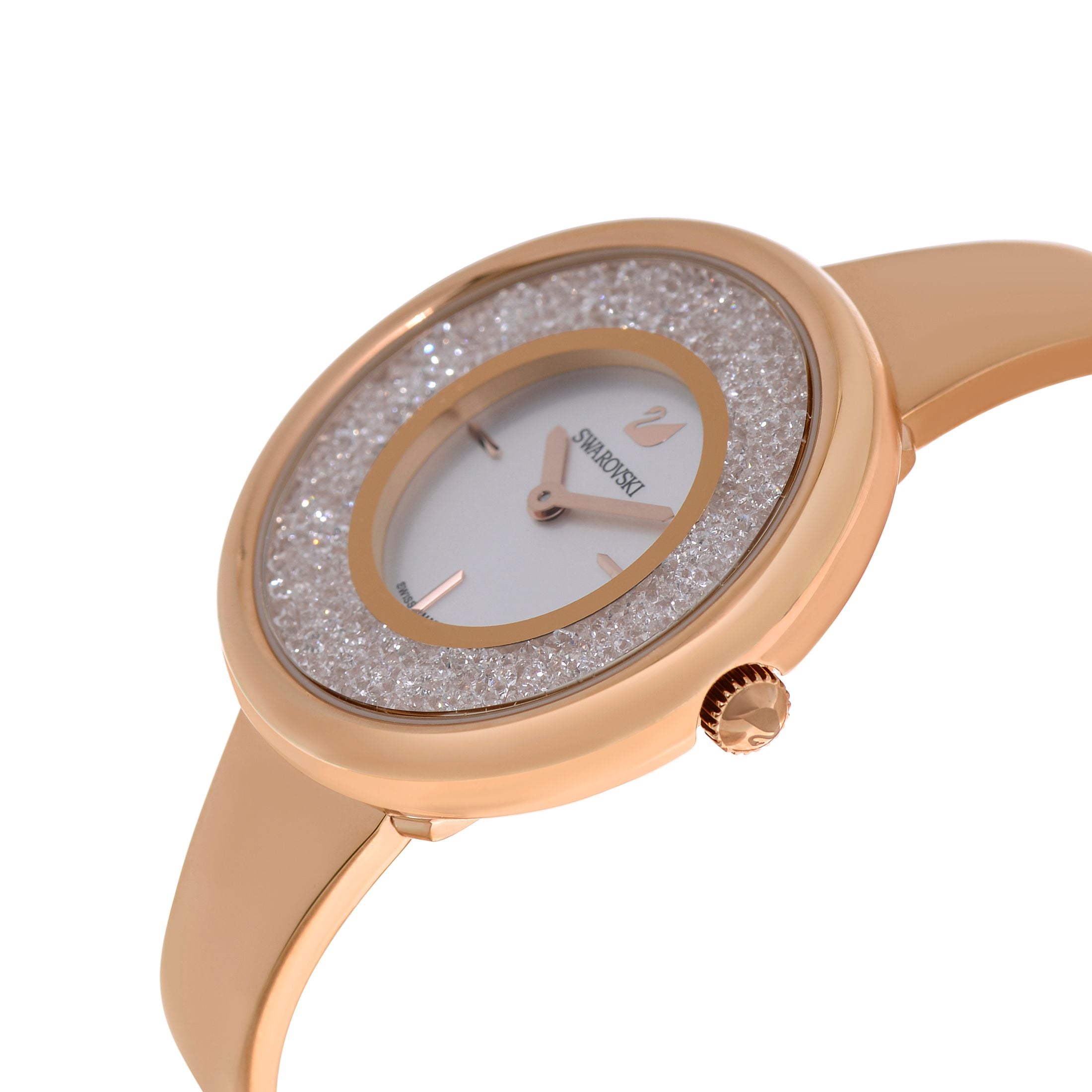 Swarovski Crystalline Bracelet White Dial Rose Gold Steel Strap Watch for Women - 5269250 Watches Swarovski   