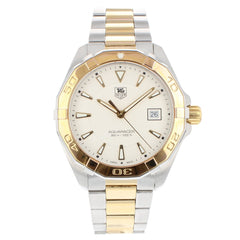 Tag Heuer Aquaracer 41mm Quartz White Dial Two Tone Steel Strap Watch for Men - WAY1120.BB0930 Watches Tag Heuer   