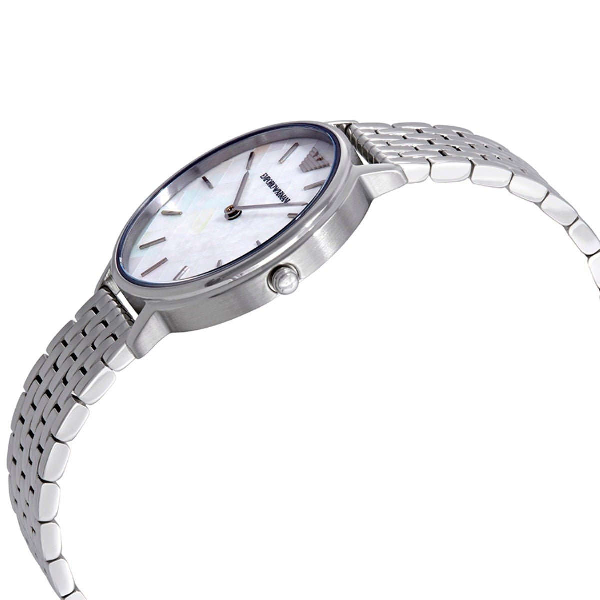 Emporio Armani Mother of Pearl Dial Silver Stainless Steel Watch For Women - AR11112 Watches Emporio Armani   