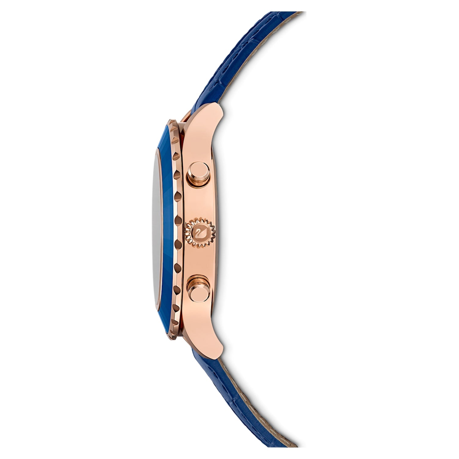 Swarovski Octea Lux Chrono Blue Dial Blue Leather Strap Watch for Women - 5563480 Watches Swarovski   