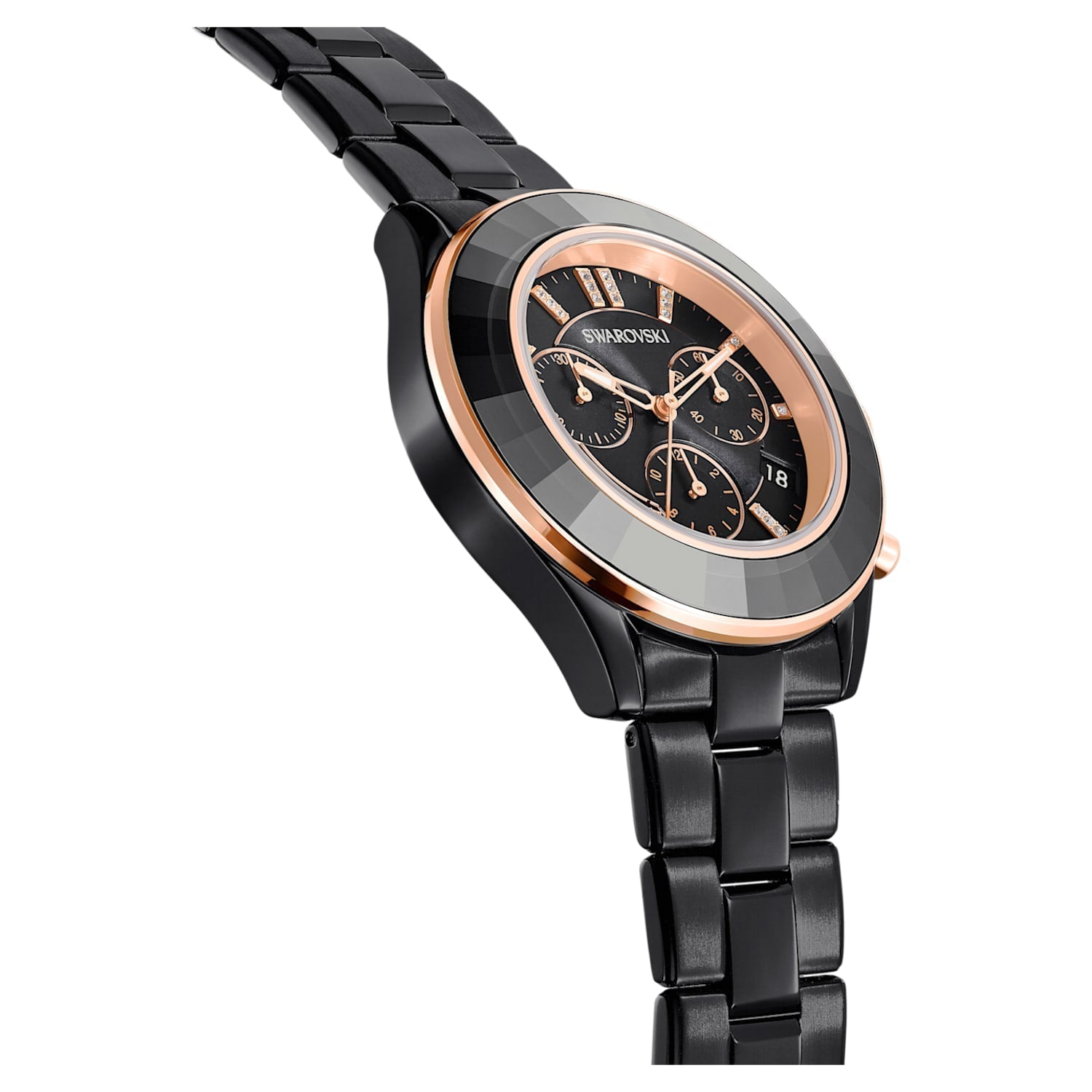 Swarovski Octea Lux Sport Black Dial Black Steel Strap Unisex Watch - 5610472 Watches Swarovski   