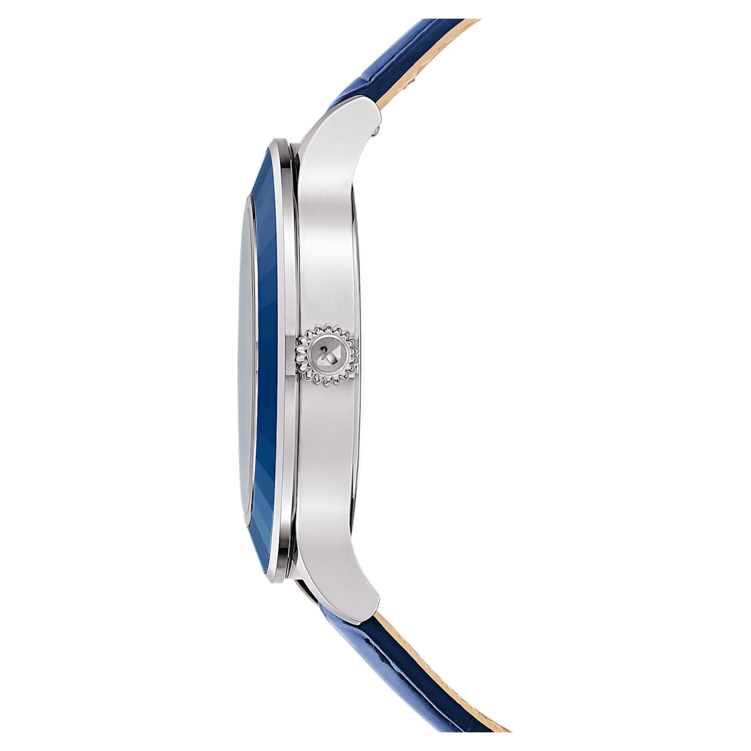 Swarovski Octea Lux Moon Crystal Blue Dial Blue Leather Strap Watch for Women - 5516305 Watches Swarovski   