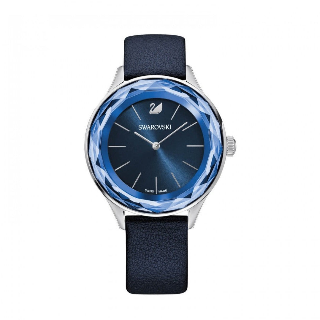Swarovski Octea Nova Blue Dial Blue Leather Strap Watch for Women - 5295349 Watches Swarovski   