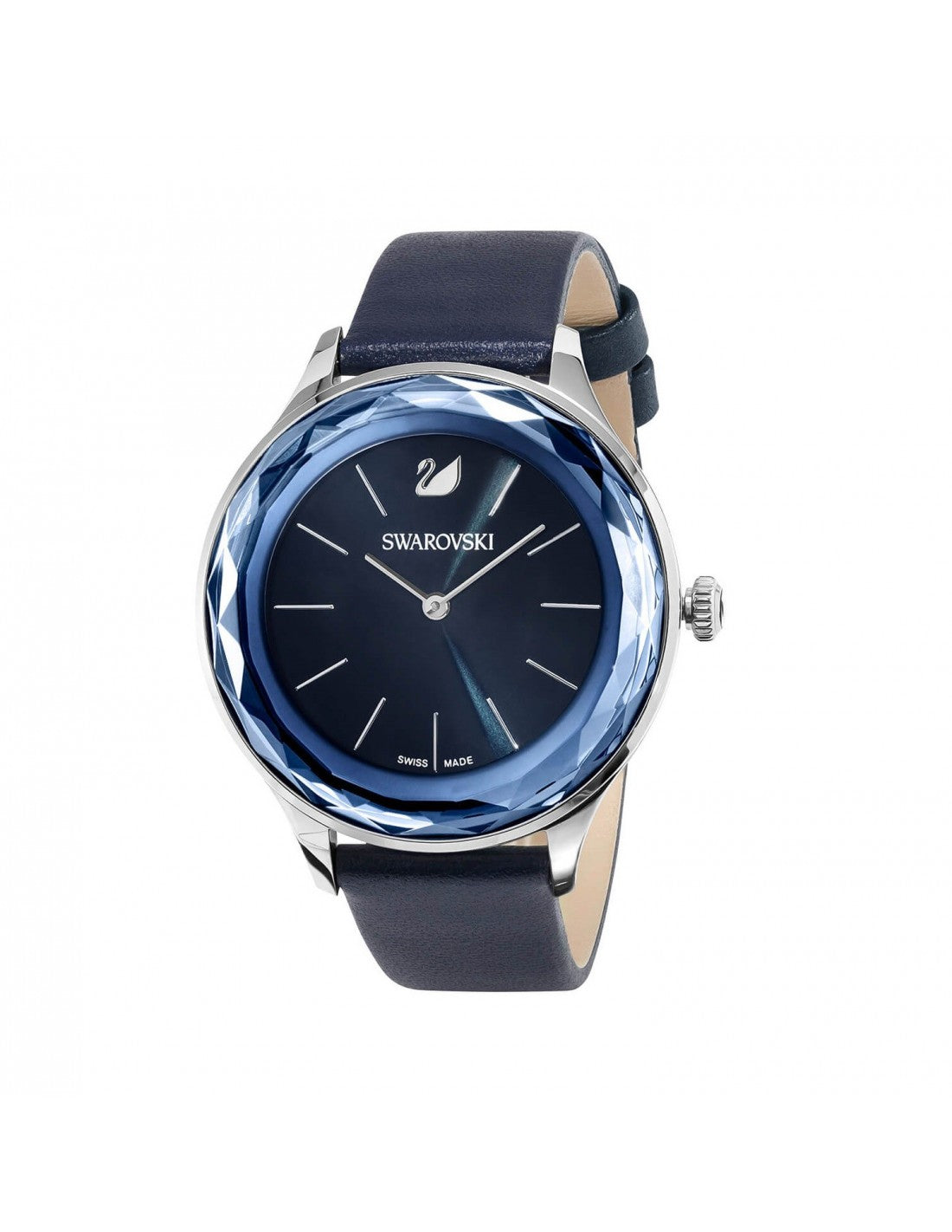Swarovski Octea Nova Blue Dial Blue Leather Strap Watch for Women - 5295349 Watches Swarovski   