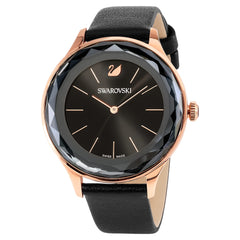 Swarovski Octea Nova Grey Dial Grey Leather Strap Watch for Women - 5295358 Watches Swarovski   