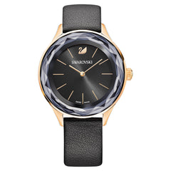 Swarovski Octea Nova Grey Dial Grey Leather Strap Watch for Women - 5295358 Watches Swarovski   