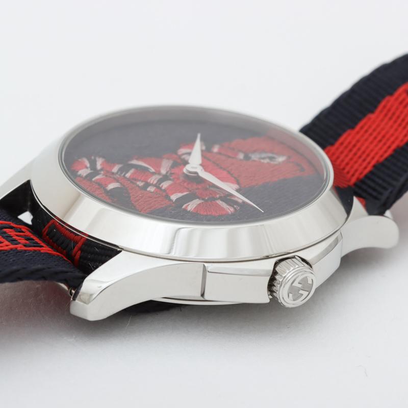 Gucci Le Marche Des Merveilles Blue Red Dial Blue Red Nylon Strap Unisex Watch - YA126493 Watches Gucci   