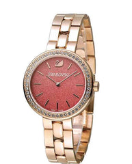Swarovski Daytime Quartz Coral Dial Rose Gold Steel Strap Watch for Women - 5182250 Watches Swarovski   