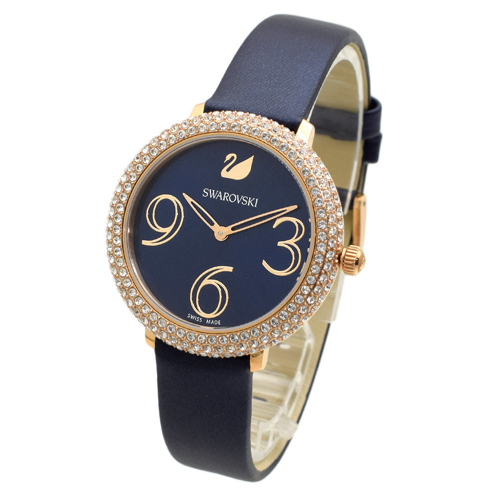 Swarovski Crystal Frost Blue Dial Blue Leather Strap Watch for Women - 5484061 Watches Swarovski   