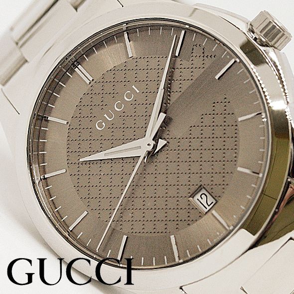 Gucci G Timeless Brown Dial Silver Steel Strap Watch For Men - YA126445 Watches Gucci   