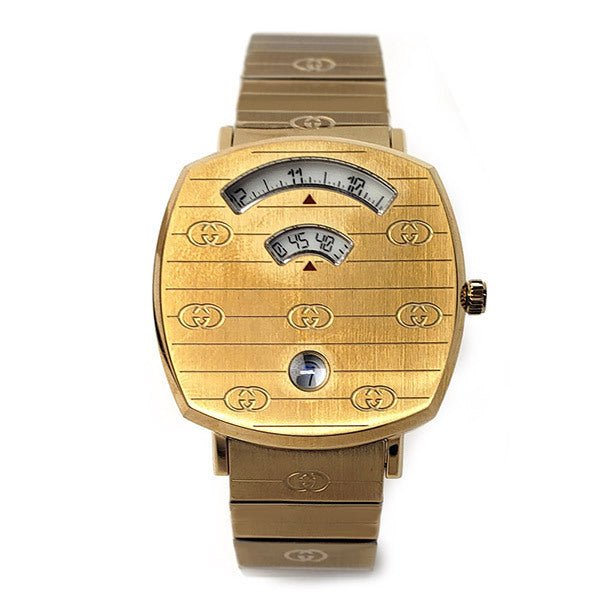 Gucci Grip Yellow Gold Dial Yellow Gold Steel Strap Unisex Watch -  YA157403 Watches Gucci   