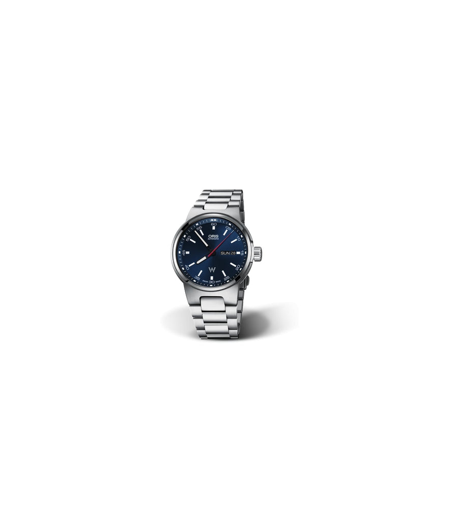 Oris Williams F1 Day Date Blue Dial Silver Steel Strap Watch For Men - 0173577164155-0782450