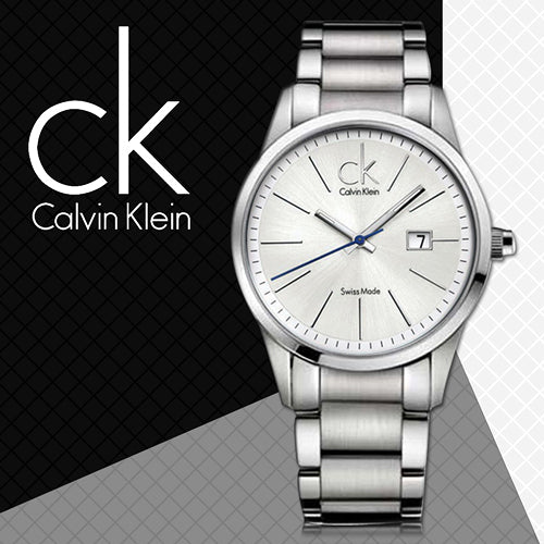 Calvin Klein Bold Silver Dial Silver Steel Strap Watch for Men - K2246120 Watches Calvin Klein   