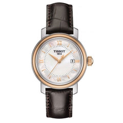 Tissot Bridgeport Lady Silver Dial Brown Leather Strap Watch For Women - T097.010.26.118.00 Watches Tissot   