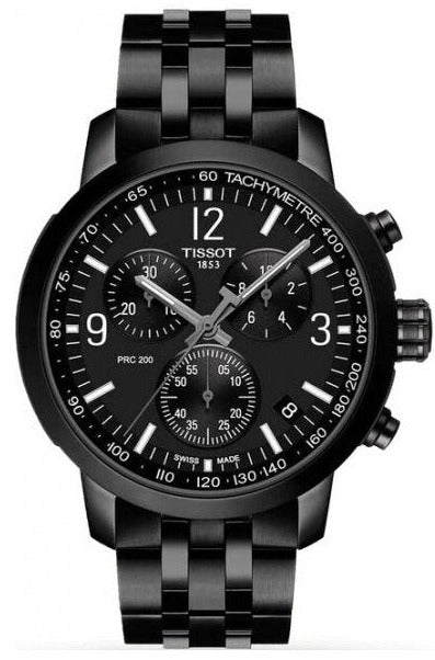 Tissot PRC 200 Chronograph Black Dial Black Stainless Steel Watch For Men - T114.417.33.057.00 Watches Tissot   