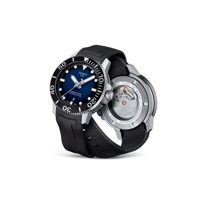 Tissot Seastar 1000 Chronograph Blue Dial Black Rubber Strap Watch For Men - T120.417.17.041.00 Watches Tissot   