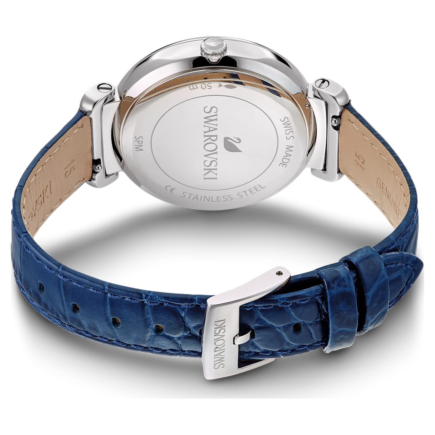 Swarovski Passage Moon Phase Blue Dial Blue Leather Strap Watch for Women - 5613320 Watches Swarovski   