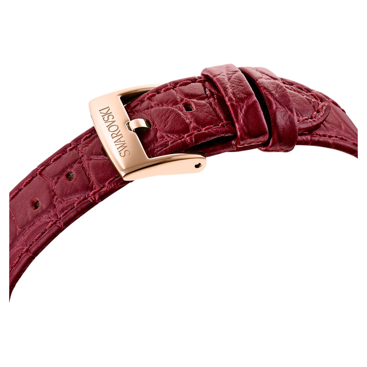 Swarovski Passage Moon Phase Red Dial Red Leather Strap Watch for Women - 5613323 Watches Swarovski   