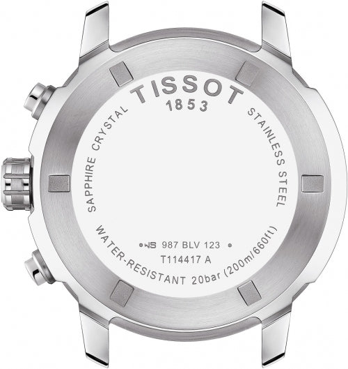 Tissot PRC 200 Chronograph Quartz Blue Dial Stainless Steel Watch For Men - T114.417.11.047.00 Watches Tissot   