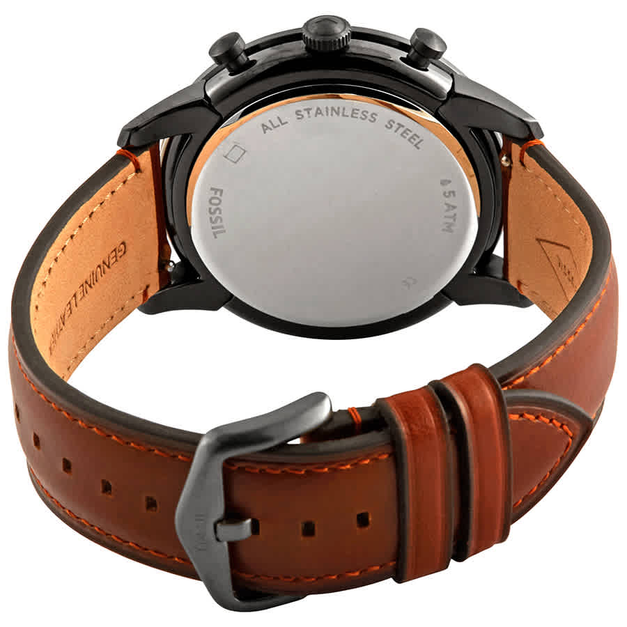 Fossil Townsman Chronograph Gray Dial Brown Leather Strap Watch for Men - FS5522 Watches Fossil   