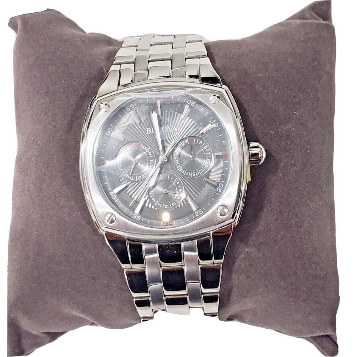 Bulova Classic Collection Multifunction Grey Dial Silver Steel Strap Watch for Men - 96C148 Watches Bulova   
