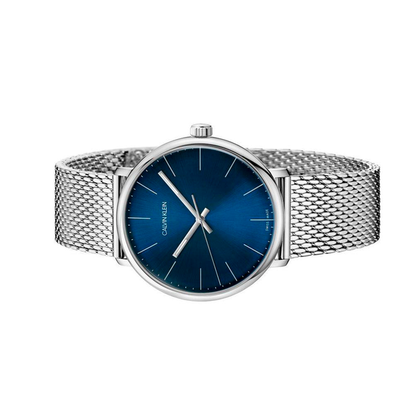 Calvin Klein High Noon Quartz Blue Dial Silver Mesh Bracelet Watch for Men - K8M2112N Watches Calvin Klein   