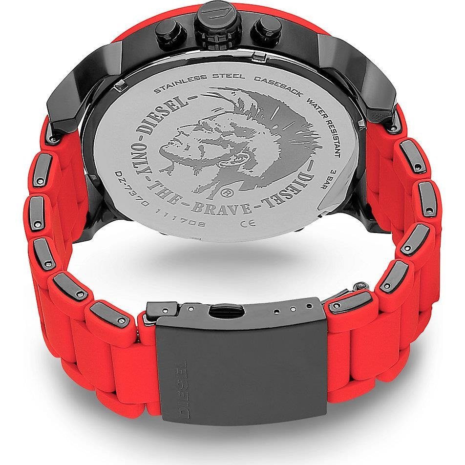 Diesel Mr Daddy 2.0 Black Dial Red Stainless Steel Watch For Men - DZ7370 Watches Diesel   