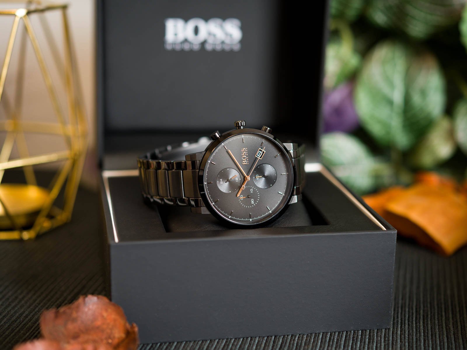 Hugo Boss Integrity Black Dial Black Steel Strap Watch for Men - 1513780 Watches Hugo Boss   