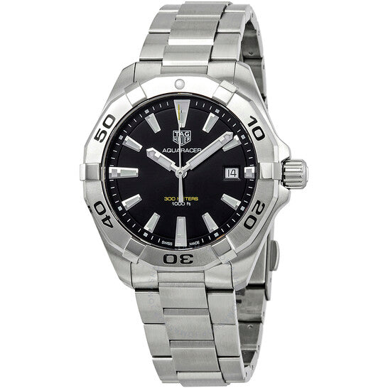 Tag Heuer Aquaracer Black Dial Silver Steel Strap Watch for Men - WBD1110.BA0928 Watches Tag Heuer   