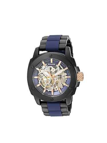 Fossil Modern Machine Automatic Skeleton Blue Dial Two Tone Steel Strap Watch for Men - ME3133 Watches Fossil   