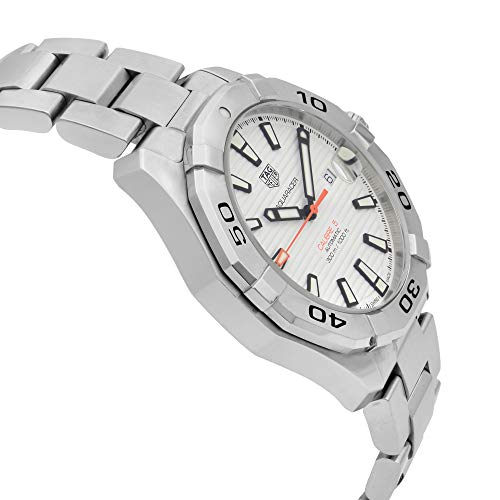 Tag Heuer Aquaracer Calibre 5 Automatic White Dial Silver Steel Strap Watch for Men - WAY2013.BA0927 Watches Tag Heuer   