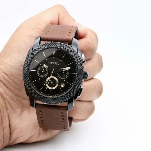 Fossil Machine Flight Chronograph Brown Dial Brown Leather Strap Watch for Men - FS4656 Watches Fossil   