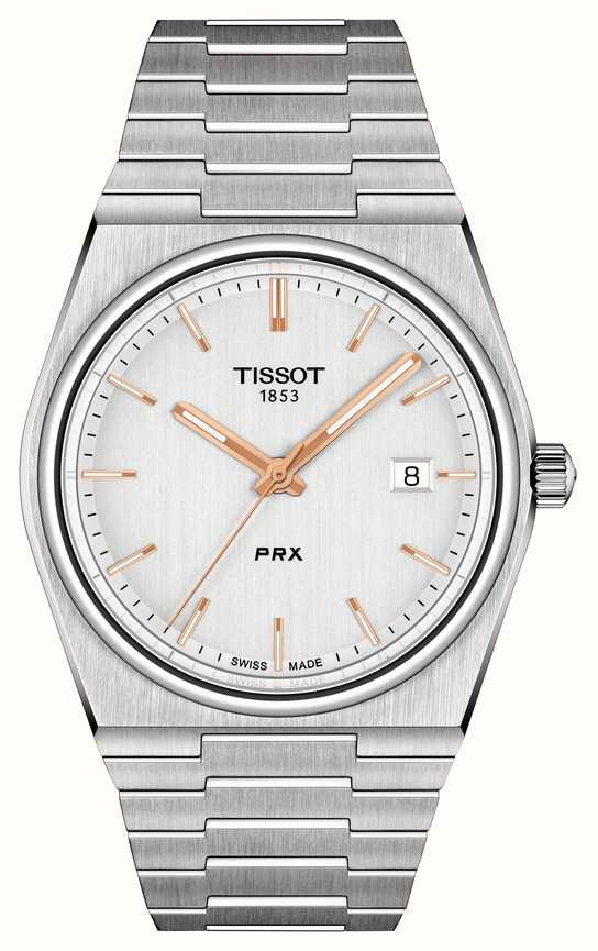 Tissot PRX 40mm Quartz Silver Dial Stainless Steel Strap Watch for Men - T137.410.11.031.00 Watches Tissot   