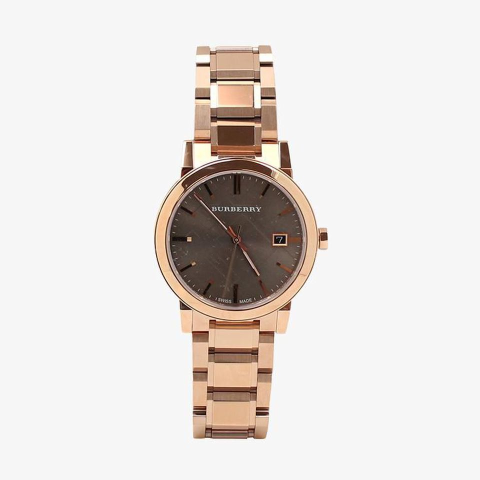 Burberry The City Light Brown Dial Rose Gold Stainless Steel Strap Watch for Women - BU9005 Watches Burberry   