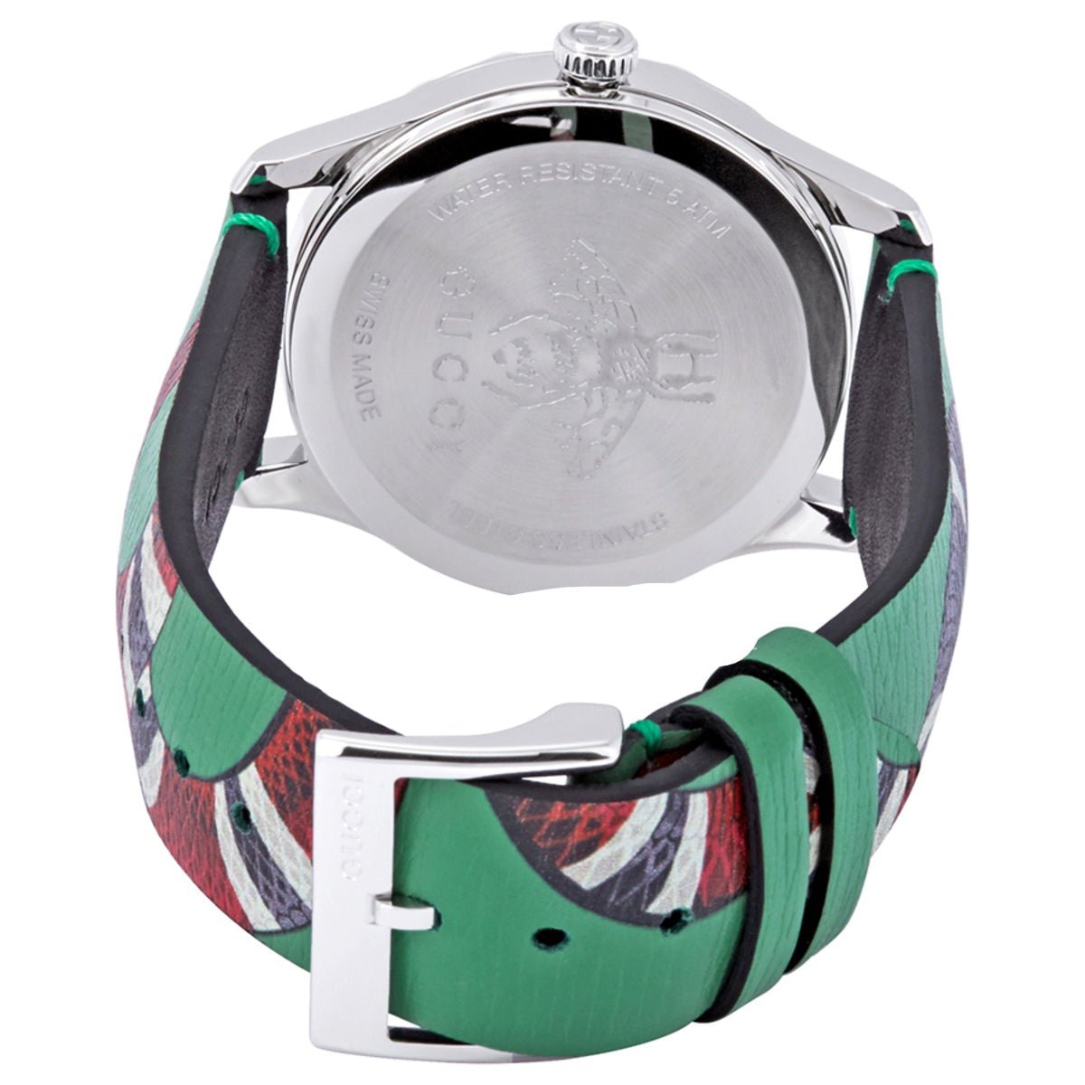 Gucci G Timeless Le Marche Des Merveilles Green Dial Green Leather Strap Watch Unisex - YA1264081 Watches Gucci   