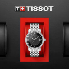 Tissot Bridgeport Small Black Dial Silver Steel Strap Watch For Women - T097.010.11.058.00 Watches Tissot   