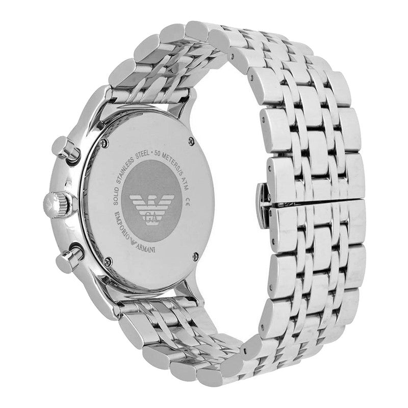 Emporio Armani Chonograph SIlver Dial Silver  Stainless Steel Watch For Men - AR1933 Watches Emporio Armani   