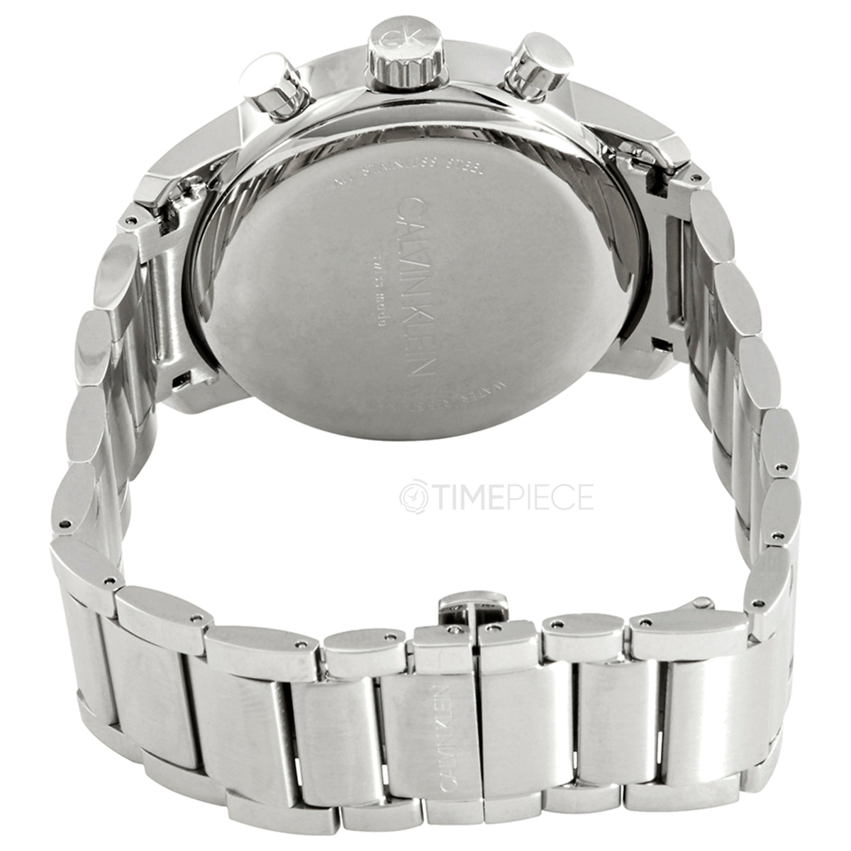 Calvin Klein City Chronograph White Dial Silver Steel Strap Watch for Men - K2G271Z6 Watches Calvin Klein   