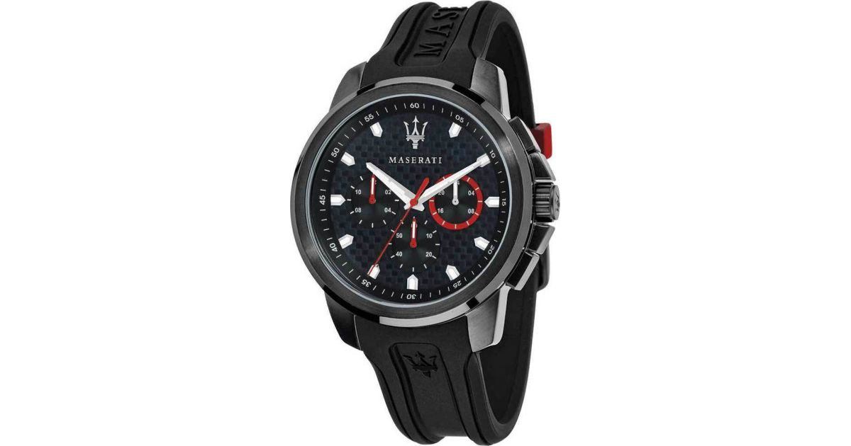 Maserati SFIDA Chronograph Quartz Stainless Steel Black Dial Watch For Men - R8851123007 Watches Maserati   