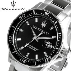 Maserati SFIDA Quartz Black Dial Stainless Steel Watch For Men - R8853140002 Watches Maserati   