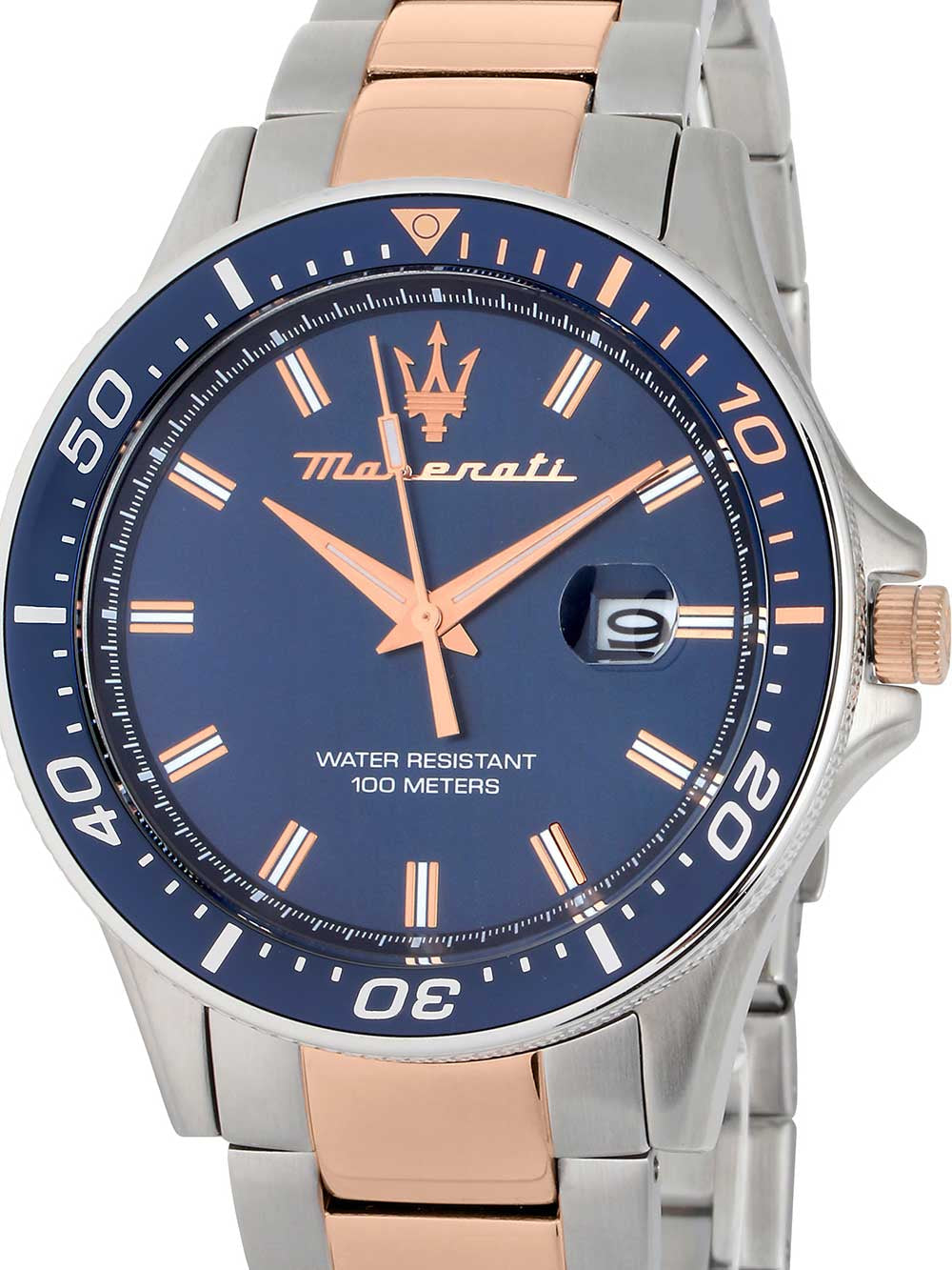 Maserati SFIDA Quartz Blue Dial Stainless Steel 44mm Watch For Men - R8853140003 Watches Maserati   