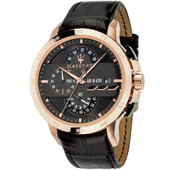 Maserati Ingegno Chronograph Brown Dial Leather Strap Watch For Men - R8871619001 Watches Maserati   