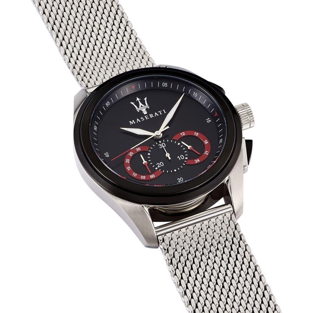 Maserati Traguardo Mesh Bracelet Stainless Steel Watch For Men - R8873612005 Watches Maserati   