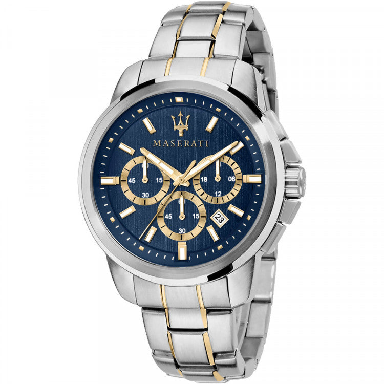 Maserati Successo 44mm Chronograph Quartz Blue Dial Watch For Men - R8873621016 Watches Maserati   