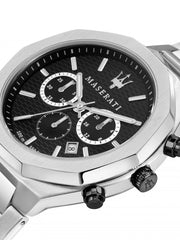 Maserati Stile Chronograph Black Dial Stainless Steel Watch For Men - R8873642004 Watches Maserati   