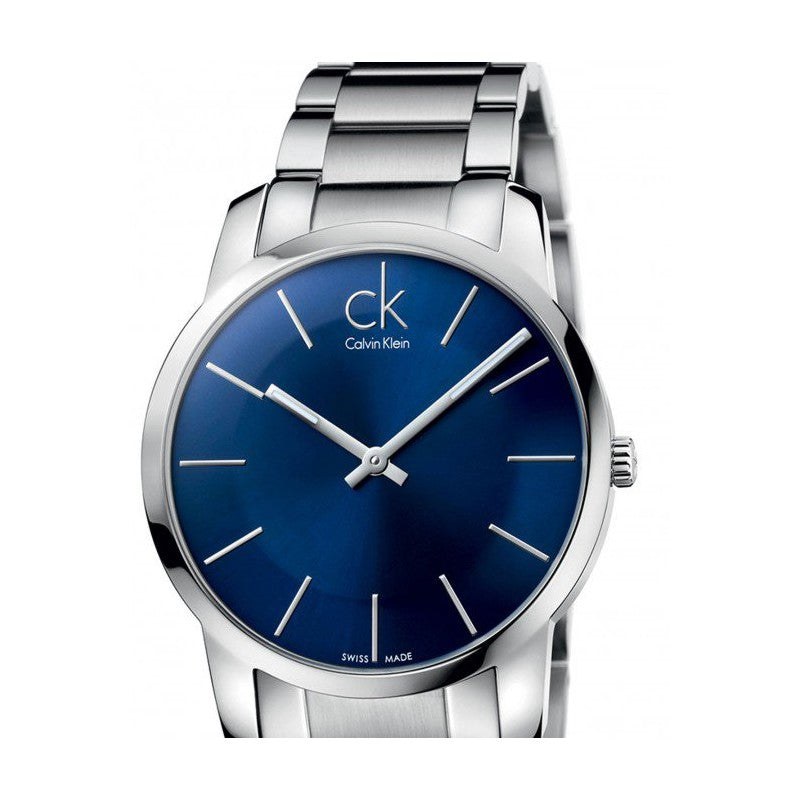 Calvin Klein City Blue Dial Silver Steel Strap Watch for Women - K2G2314N Watches Calvin Klein   