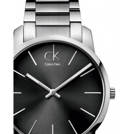 Calvin Klein City Black Dial Silver Steel Strap Watch for Men - K2G21161 Watches Calvin Klein   