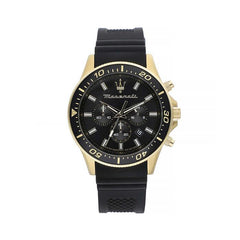 Maserati SFIDA Chronograph Black Dial Rubber Strap Watch For Men - R8871640001 Watches Maserati   